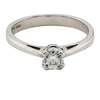 Platinum Diamond 0.33ct Ring size M